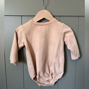 Quincy Mae Sun Print Bodysuit - Light Pink